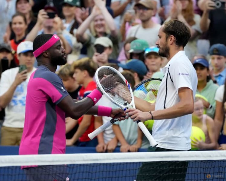 Tiafoe shines on 'people's court' to slay old rival Medvedev