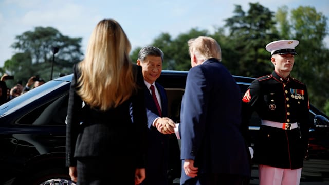 特朗普迎接习近平 白宫举行欢迎仪式