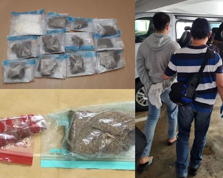 Teenagers aged 14 and 17 among 96 suspected drug offenders nabbed in 6-day islandwide CNB raids
