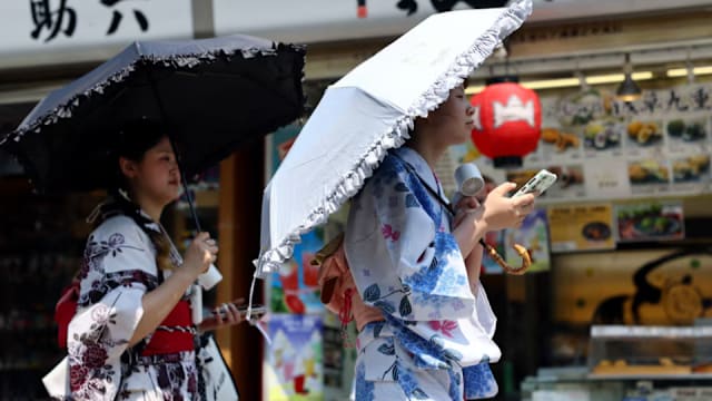 日本部分地区气温飙升 连续第五天摄氏40度或以上高温