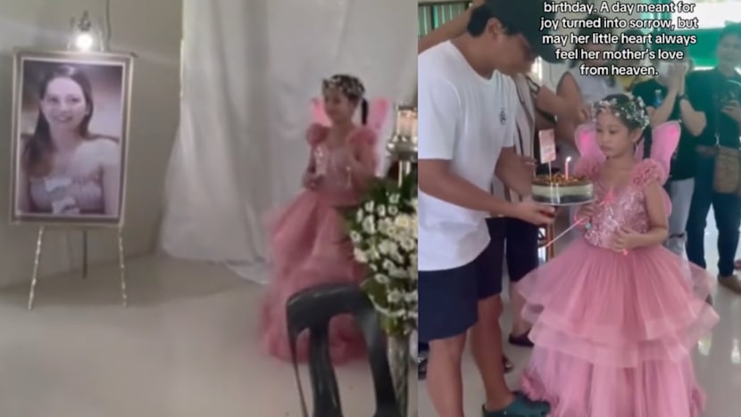 7-Yr-Old Girl Has Heartbreaking Birthday Celebration At Mum’s Funeral