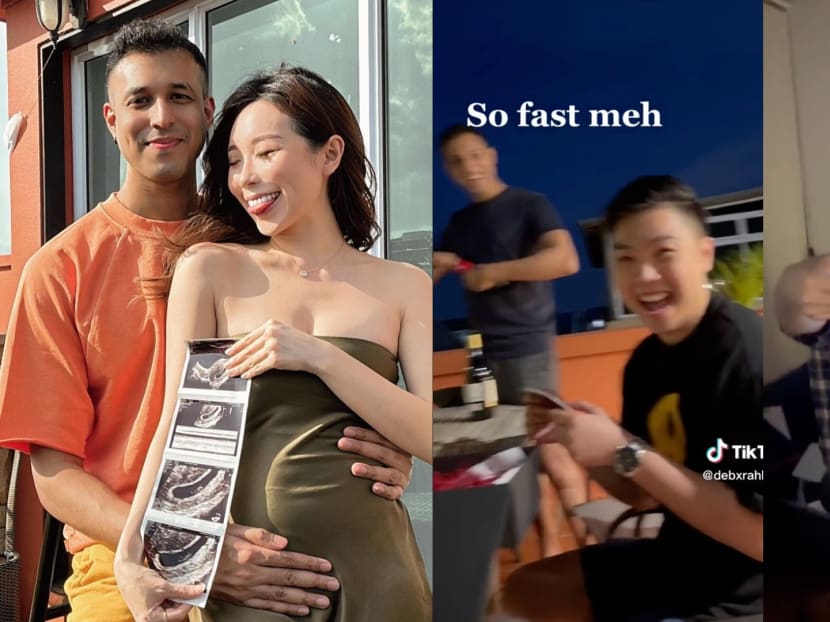 'So fast meh?': TikTok couple shares adorable videos of pregnancy announcement to family and friends