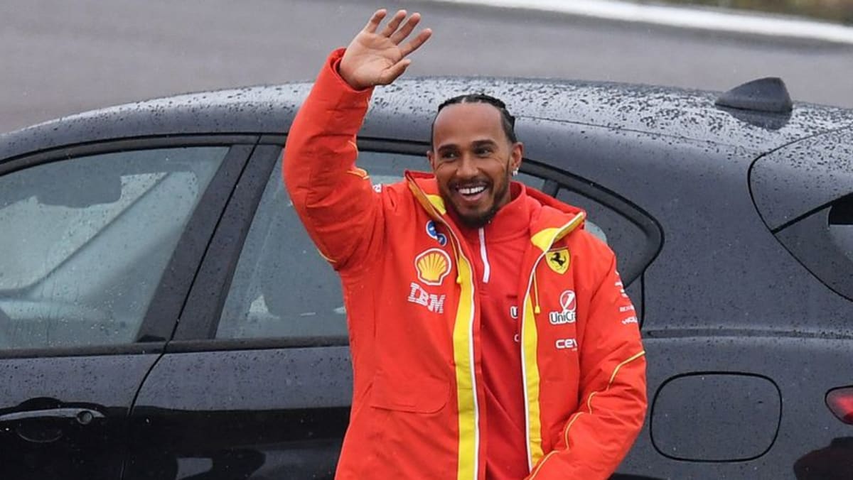 Hamilton makes track debut for Ferrari