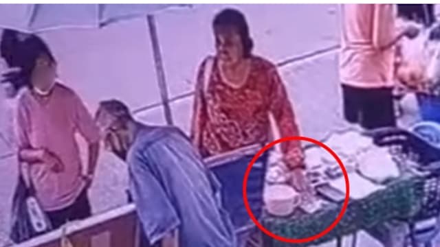 泰老妇装顾客偷彩票摊7500泰铢 监控画面曝光