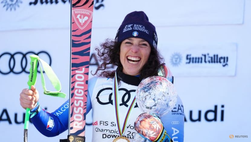 Alpine skiing-Brignone claims World Cup overall title after downhill cancelled