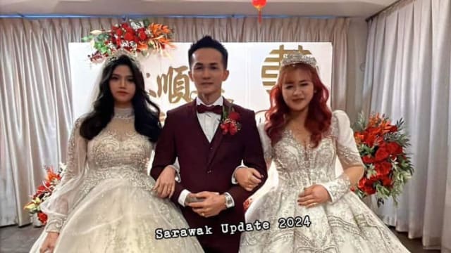 马国男娶两个老婆享齐人之福？ 结婚照在社媒引热议