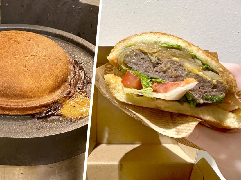 Cute Korean-inspired UFO-shaped burgers at Orchard Road food kiosk