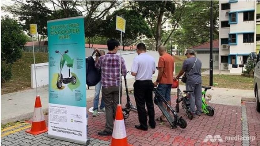 Insentif S$100 buang awal e-skuter bahaya bermula hari ini