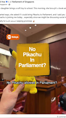 No space for Pikachu in Singapore parliament? #8dayssg #8dayssgtrending #pokemon #pikachu #sgtiktok 