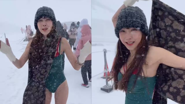 女星穿比基尼拍摄遇暴雪，气温降至-6°C险丧命！