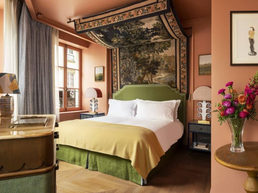 Wes Anderson meets granny chic at a boutique Paris hotel: Le Grand Mazarin