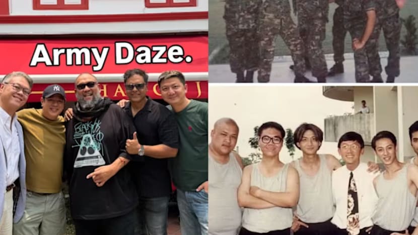 Barisan pelakon Army Daze  bertemu semula di kedai nasi ayam Sheikh Haikel