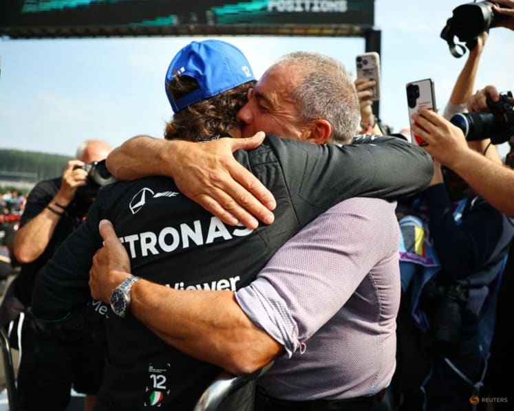 F1 leader Antonelli celebrates dad's birthday with Spa pole