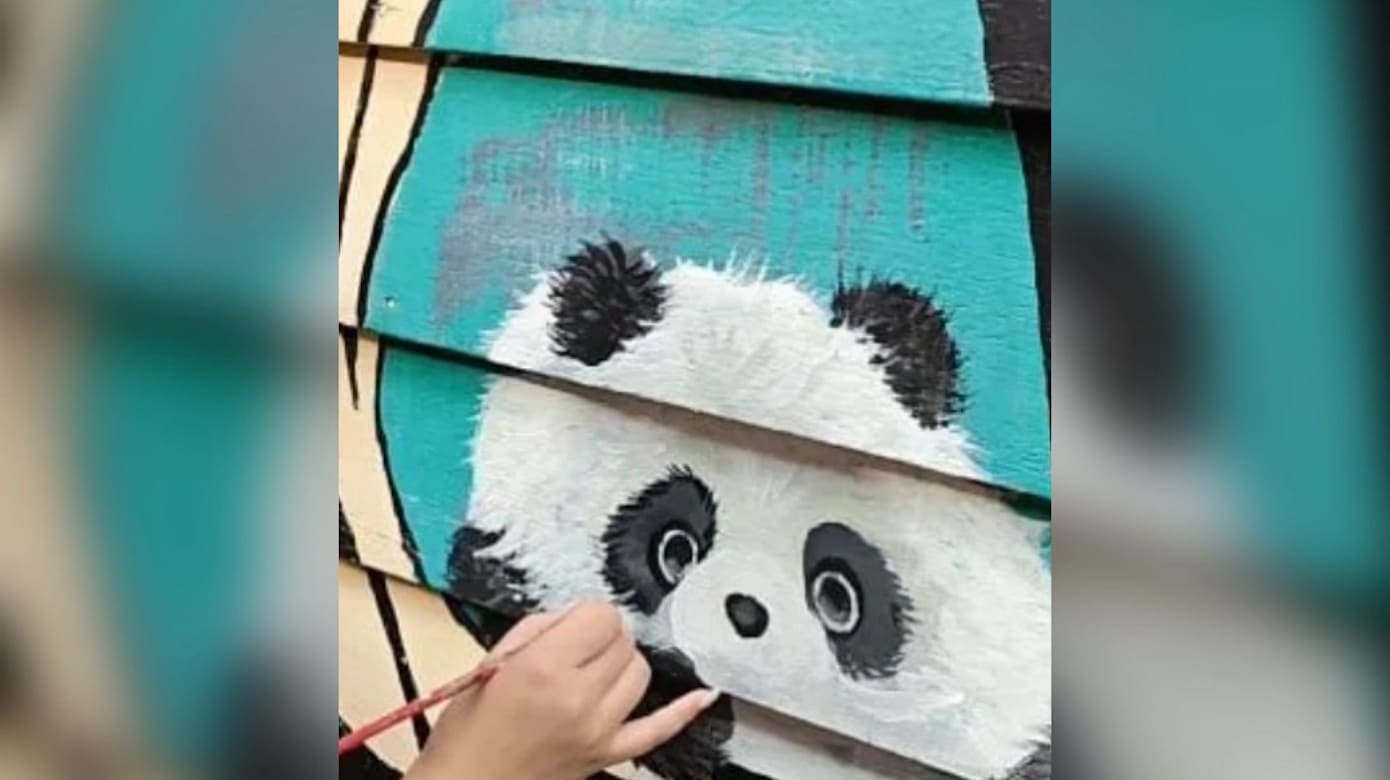 在槟城姓周桥画熊猫 中国女游客被批挑战当地法律