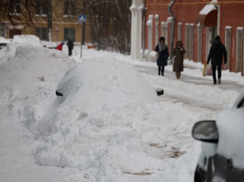 Blizzards sweep across Russia bringing massive snow falls