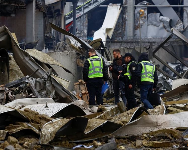 Russian aerial attack on Kyiv kills two, injures 13, Ukraine officials say