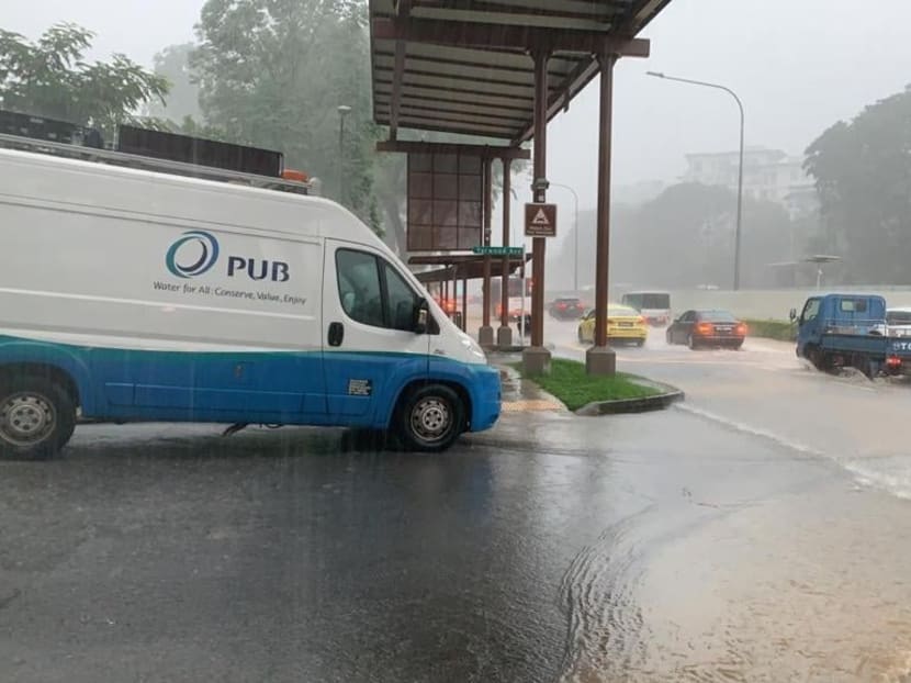 PUB's quick response teams vehicle was deployed near Sime Darby Centre on April 17, 2021.
