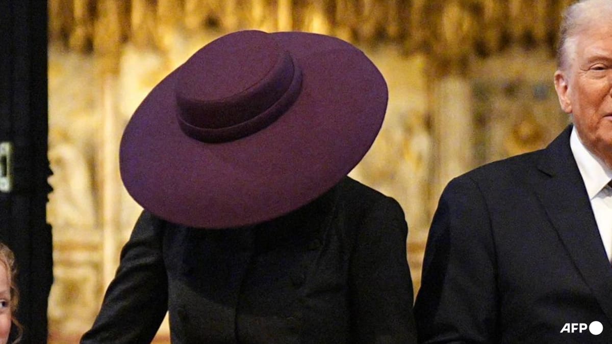 That time Melania Trump hid from the world… under a giant purple hat