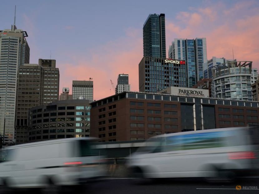 The Central Business District skyline is pictured at sunset in Sydney, Australia, on June 4, 2021. 