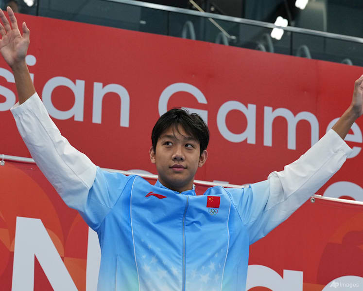 China's Zhang wins record seventh Asian Games swimming gold