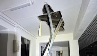 Fallen metal beam from Chong Pang City worksite lands on roof of Yishun HDB block