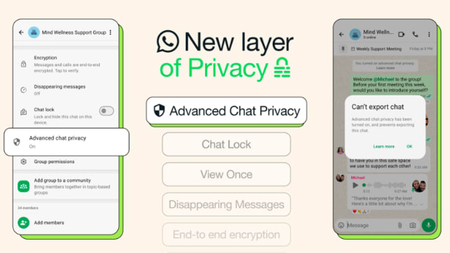 WhatsApp推出新功能，可防止对话被转发、收藏、进行AI操作