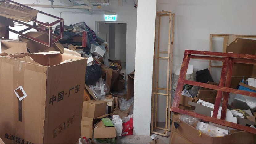 Residents of new Punggol BTO block plagued by 'mountain' of trash dumped at car park