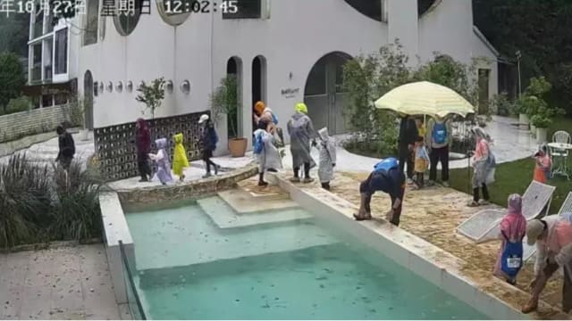 中国登山大会参赛者 被指擅闯别墅泳池洗鞋