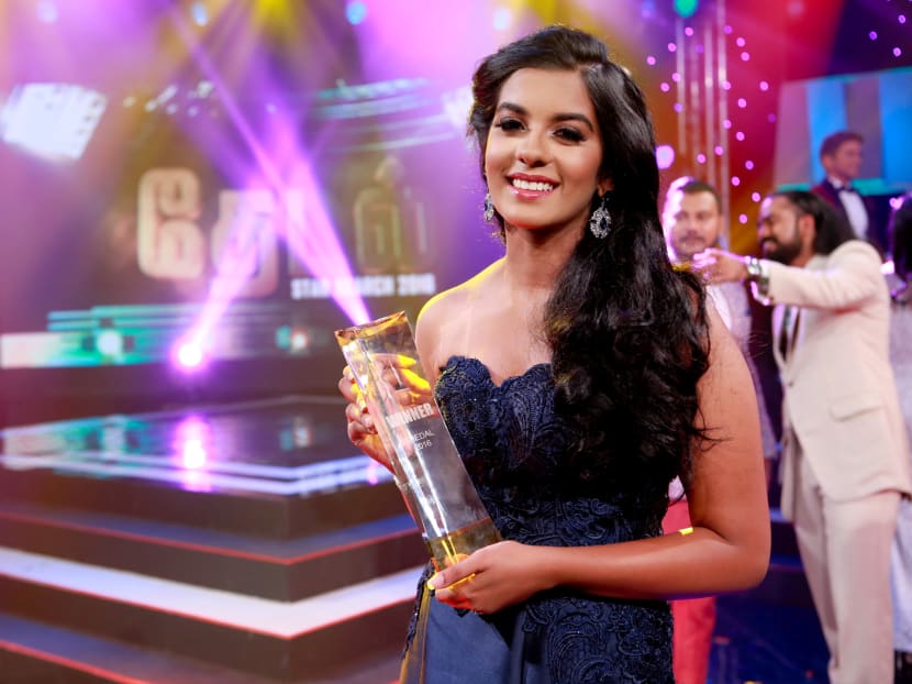 Magalakshmi Sudarsanan, 19, beat three other finalists — whittled down from an initial 14 - in talent search show Thedal 2016 to emerge the winner. Photo: Vasantham
