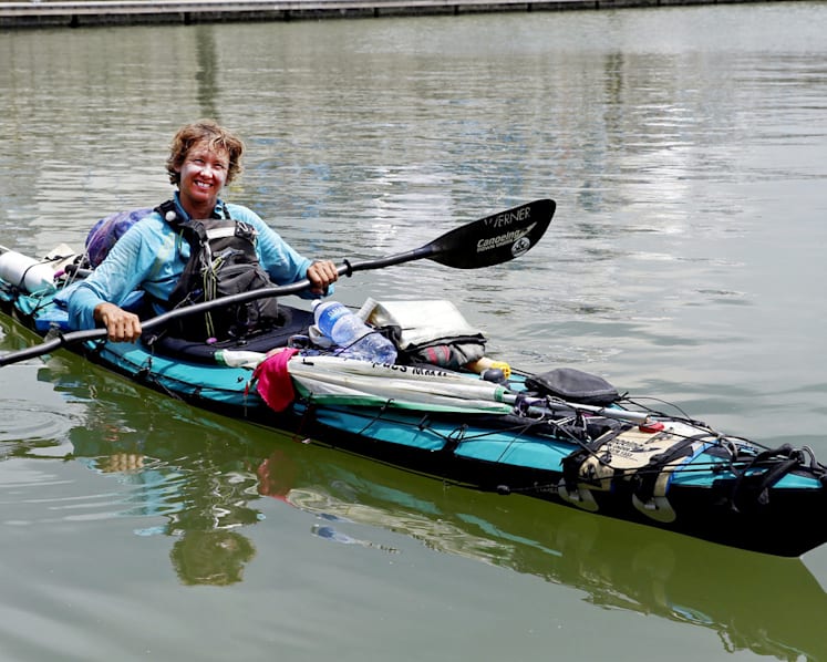Kayaker’s ocean odyssey stops over in Singapore