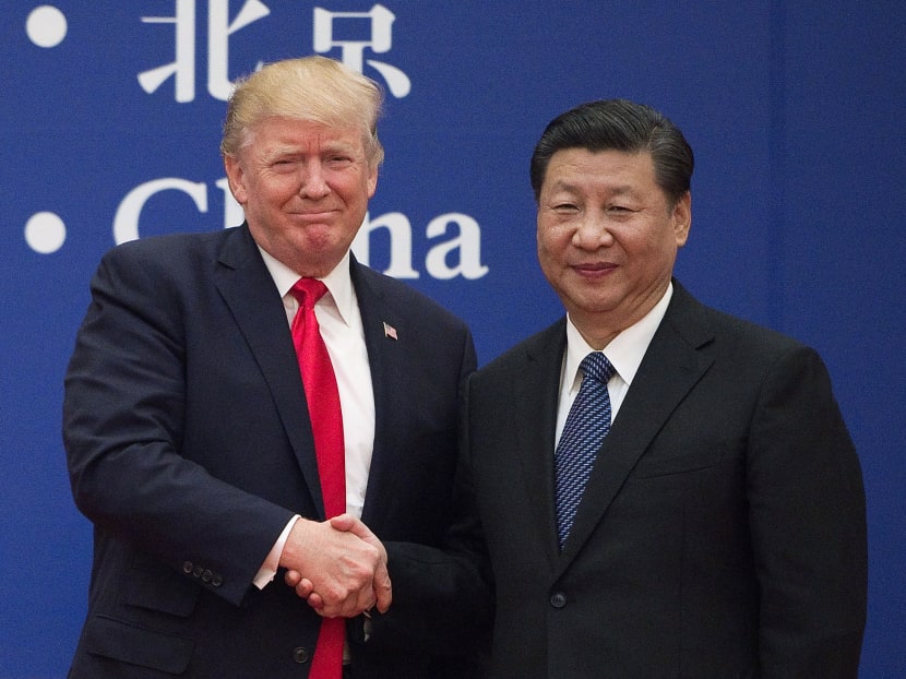 Another triumph for Mr Donald Trump (left) in November may have its advantages for China as Chinese President Xi Jinping (right) seeks to cement his nation's rise as a global superpower.