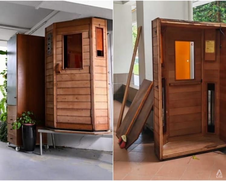 Sauna outside flat in Serangoon Central removed by town council staff