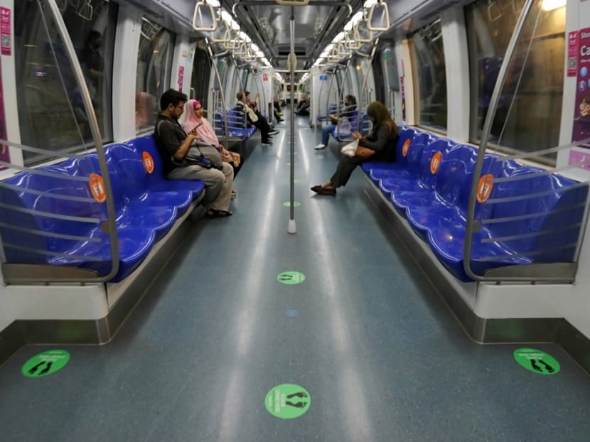 The frequencies for trains operating on the North-South, East-West, North East, Circle and Downtown Lines will be reduced to no more than five minutes during peak periods and around 10 minutes during off-peak periods.