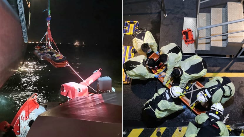 SCDF deploys marine vessels to rescue injured crew member