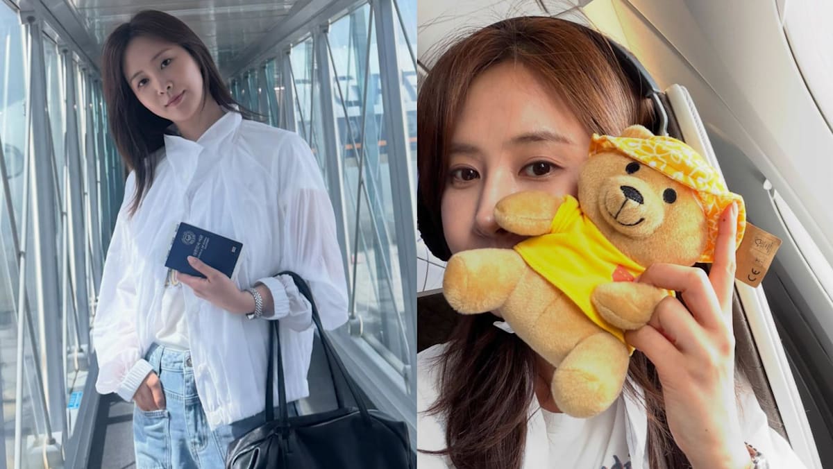 Girls’ Generation member Yuri currently in Singapore, received new Beary plushie on Singapore Airlines flight