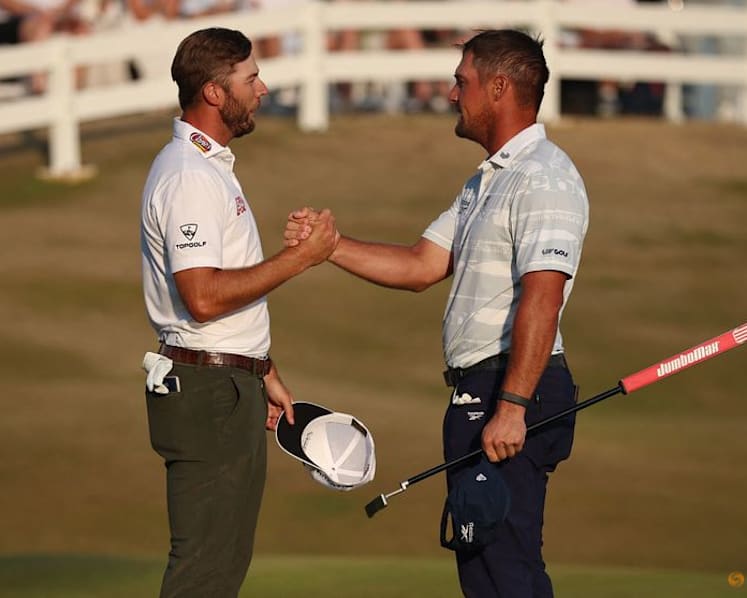 Burns seizes Open lead, DeChambeau shrugs off penalty to stay in the mix