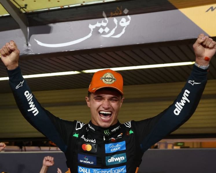 Norris says 'giddy' Russell is hungry for his F1 crown