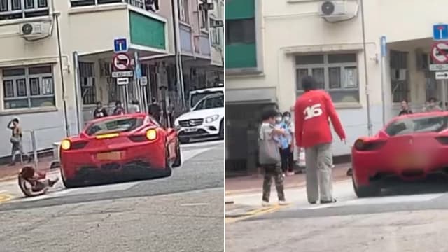 港星开跑车撞倒妇女　见人没事即走人遭讨伐
