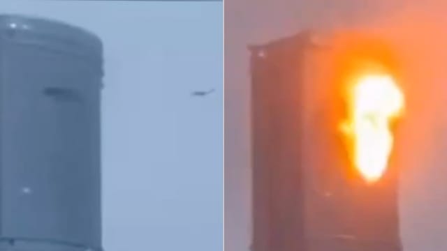 乌克兰无人机“911式攻击” 俄喀山大厦被撞出火球