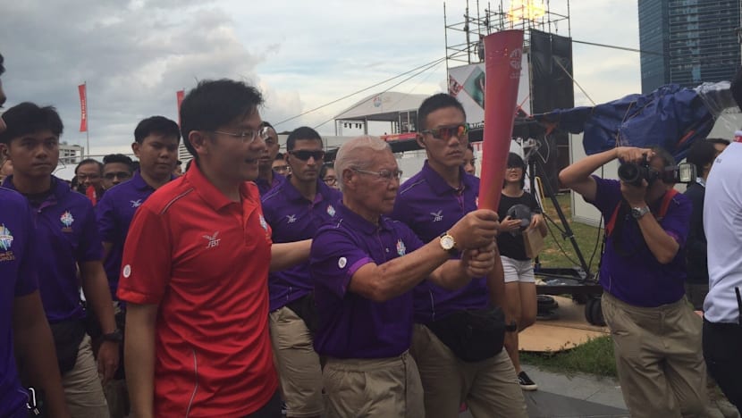 Minister Lawrence Wong lights 28th SEA Games Torch