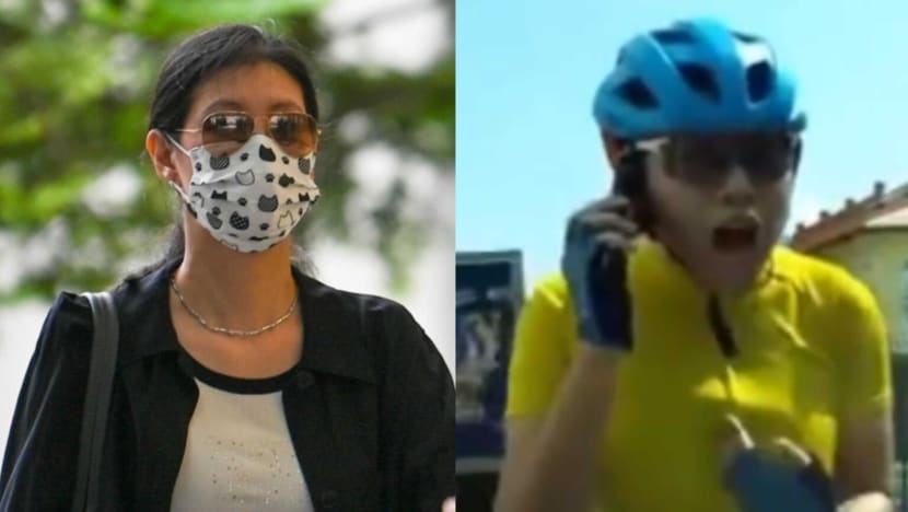 Woman who drove off with cyclist on bonnet in Katong road rage incident pleads guilty Woman who drove off with cyclist on bonnet in Katong road rage incident pleads guilty