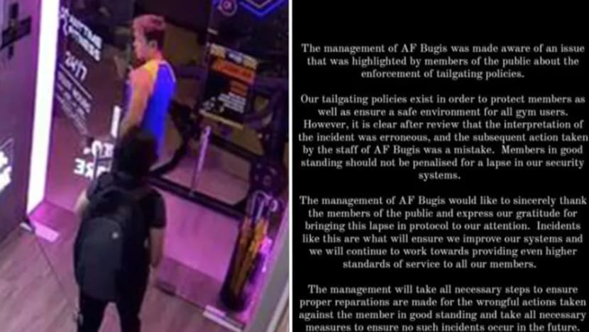 Netizen selar tindakan Anytime Fitness Bugis kenakan yuran 'tailgating' S$60; gim minta maaf atas 'kesilapan' 