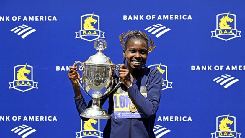 Korir wins Boston after early tumble, Lokedi denies Obiri 'three-peat'