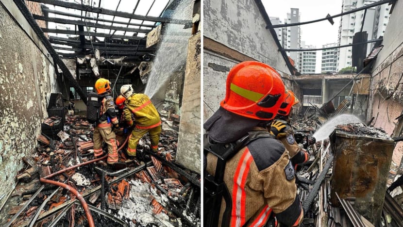 About 30 people evacuated after fire breaks out at Geylang shophouse