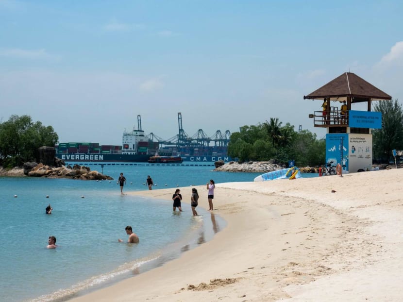 Beachgoers at Siloso Beach on Feb 17, 2022. <span style="background-color:var(--c-body-bg); color:var(--c-text); font-family:var(--ff-text-body); font-size:var(--fs-text-body)">Latest figures released on July 14 showed that Singapore logged 1.5 million visitor arrivals in the first half of the year, nearly 12 times more compared to the same period in 2021.</span><br />
Beachgoers at Siloso Beach on Feb 17, 2022. <span style="background-color:var(--c-body-bg); color:var(--c-text); font-family:var(--ff-text-body); font-size:var(--fs-text-body)">Latest figures released on July 14 showed that Singapore logged 1.5 million visitor arrivals in the first half of the year, nearly 12 times more compared to the same period in 2021.</span><br />
