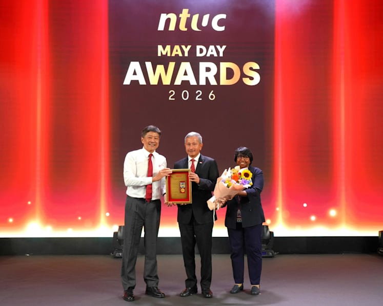 Foreign Affairs Minister Vivian Balakrishnan receives top May Day award from NTUC