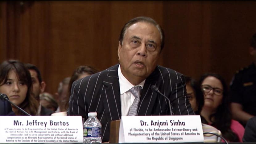 Anjani Sinha, Trump's pick for ambassador to Singapore, struggles with answers at Senate hearing
