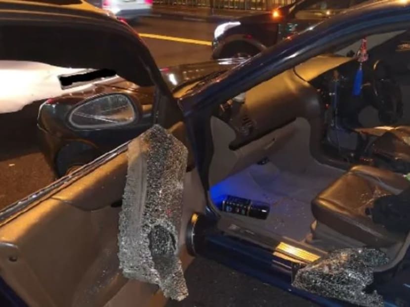 Interior of the Malaysia-registered car intercepted in a Central Narcotics Bureau operation on Feb 25, 2020.