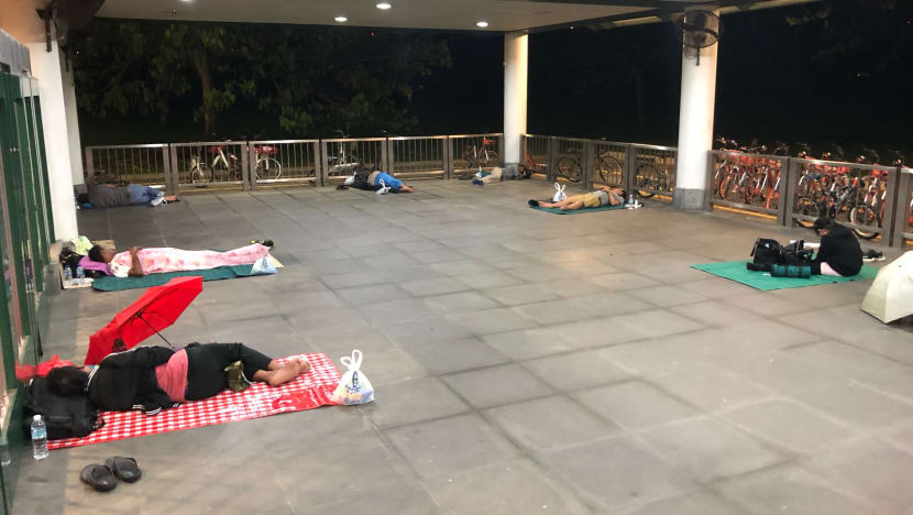 With no place to stay, some Malaysian workers sleeping rough near Kranji MRT Station