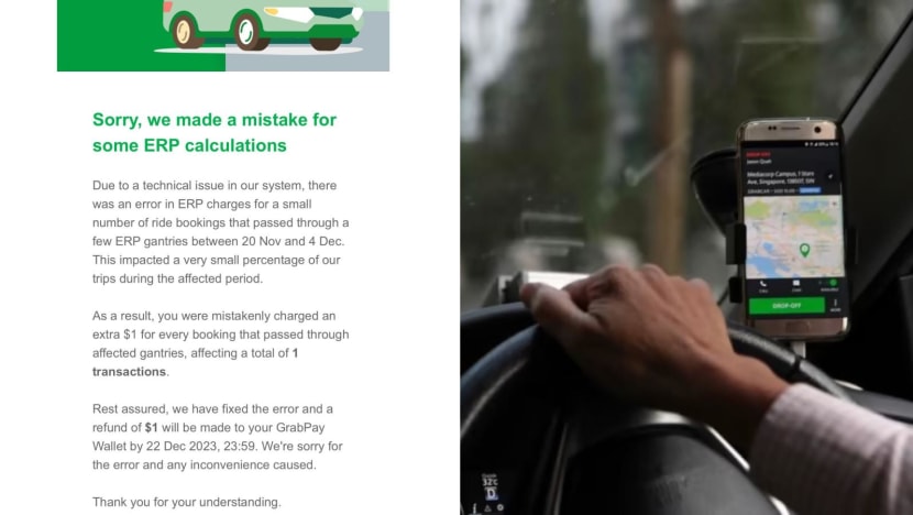 More than 40,000 Grab passengers overcharged due to app using outdated ERP rates